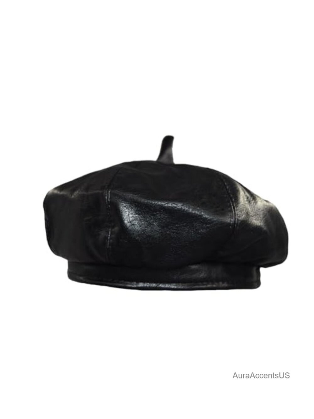 PU Leather French Beret 8 Panel Artist Painter Cap Adjustable